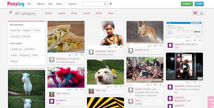 Puzzing Pinterest Clone Discovery Puzzing Social-Powered by Puzzing Pinterest clone