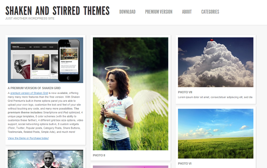 Shaken and Stirred Themes Pinterest clone