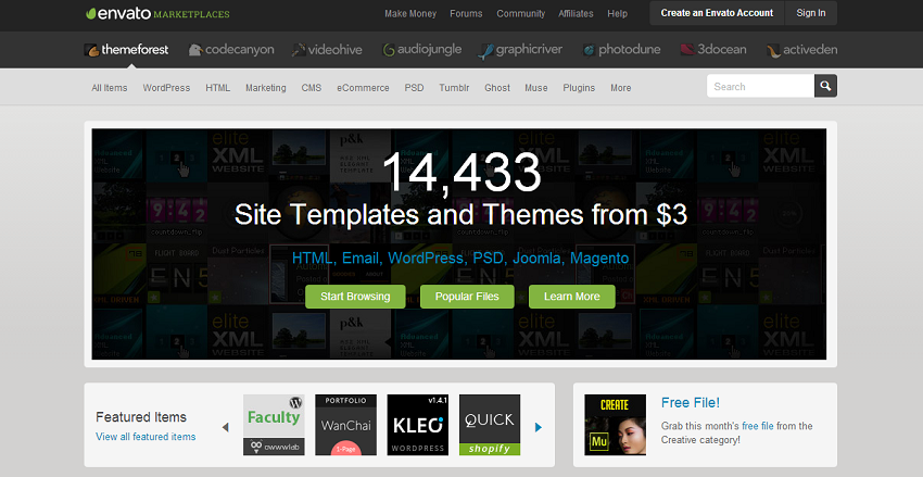 WordPress Themes I Website Templates I Create a Website  ThemeForest
