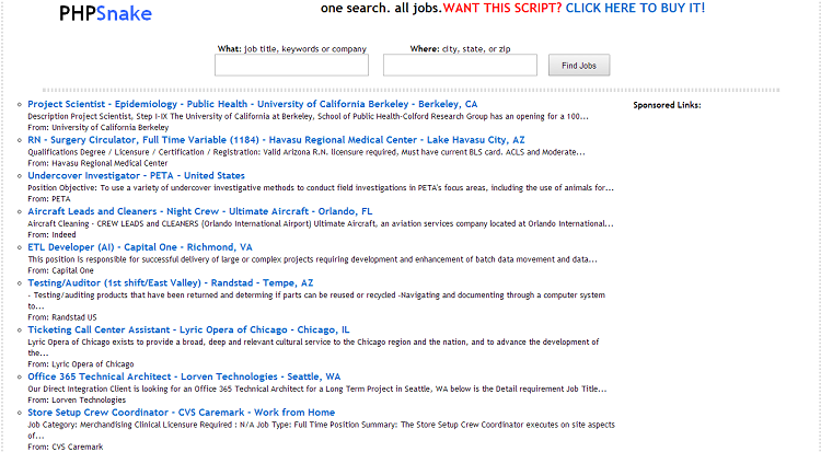 Job Search Engine indeed.com clone