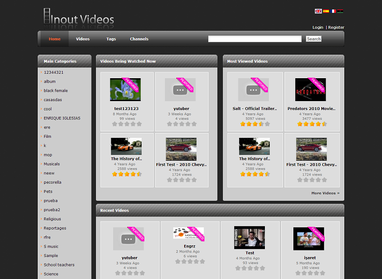 inout music script nulled theme