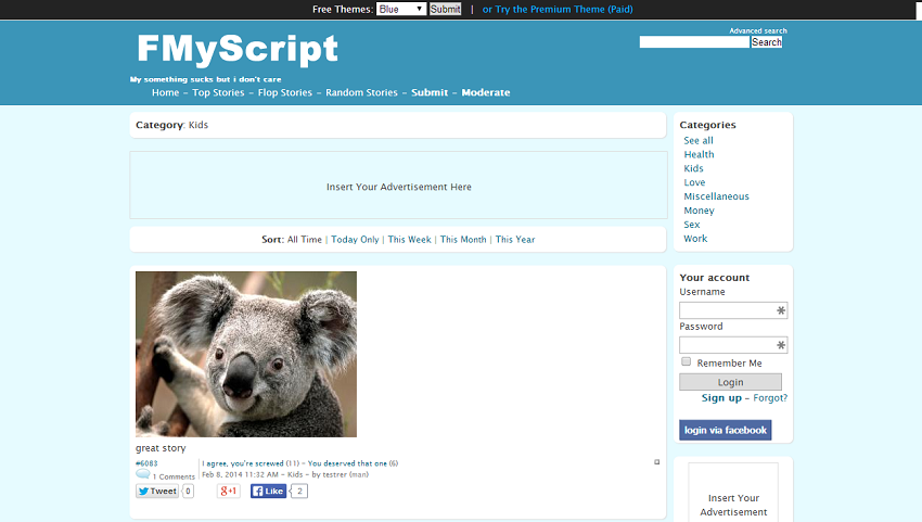 Kids - FMyScript - fmylife Script clone