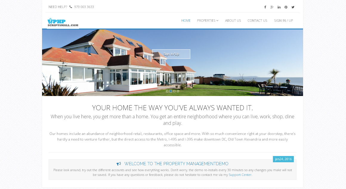 PHP REAL ESTATE - Residential Rental Property script - 99 Clone Scripts