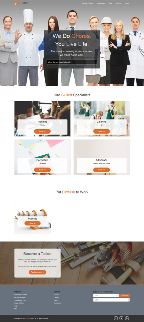 TaskRabbit Clone — PintTask - 99 Clone Scripts