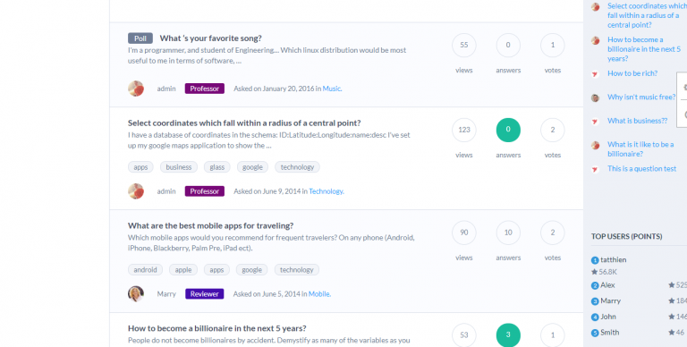 Question & Answer WordPress Theme - 99 Clone Scripts