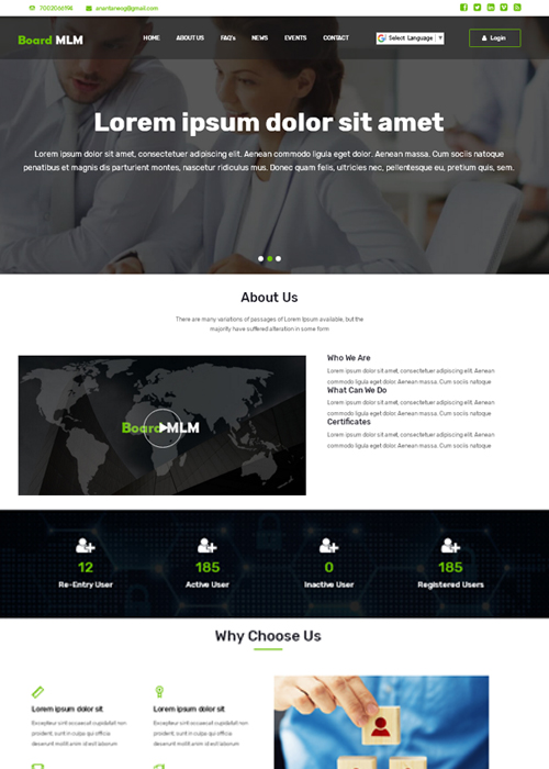 Advanced Board Plan MLM Software - 99 Clone Scripts