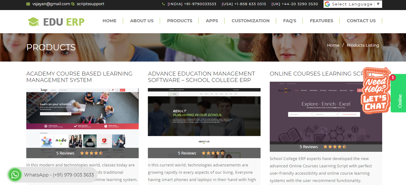 School College ERP Software - 99 Clone Scripts